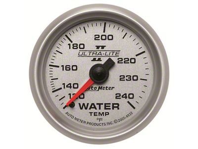 Auto Meter Ultralite II 52mm 120-240 Deg F Mechanical Water Temp - 4932