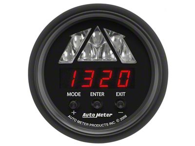 Auto Meter Z-Series 2-1/16in Tachometer Digital 16000 RPM w/ LED Shift - 2676