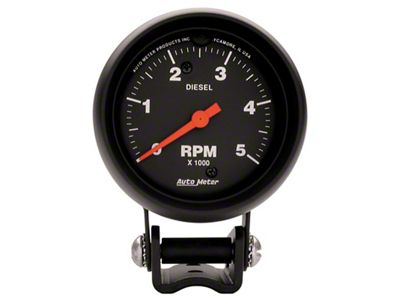 Auto Meter Z-Series 2-5/8in 5K RPM Diesel Pedestal Tachometer Gauge - 2888