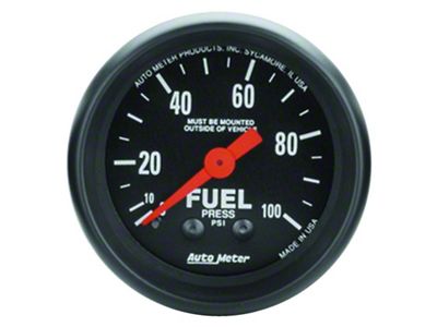 Auto Meter Z Series 52mm 0-100 PSI Mechanical Fuel Pressure Gauge - 2612