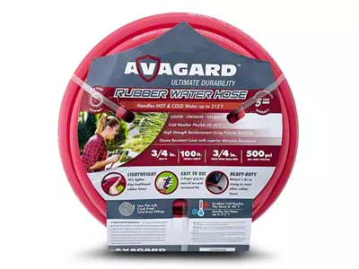 Avagard Rubber Water Hose Assembly; 3/4-Inch x 100-Foot