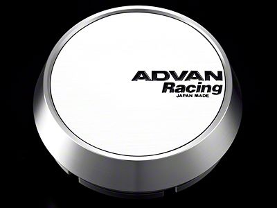Advan 63mm Middle Centercap - White/Silver Alumite - V2390