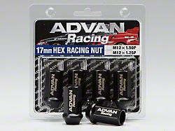 Advan Lug Nut 12X1.25 Black - 4 Pack - V0263