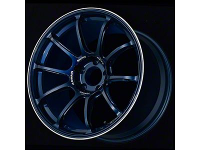 Advan RZ-F2 Titanium Blue and Ring Wheel; 18x9.5; 45mm Offset