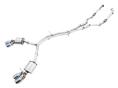 AWE Audi B9 S4 Touring Edition Exhaust - Non-Resonated - 3010-42056