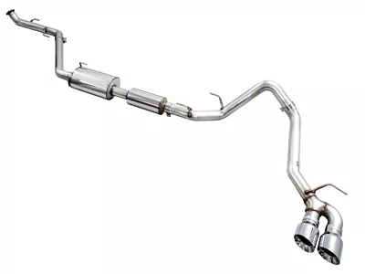 AWE Exhaust for 4th Gen Toyota Tacoma Dual Chrome Silver - 3015-32254