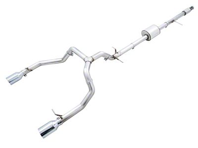 AWE 4th Gen GM 1500 5.3L 0FG Catback Split - 3015-32205