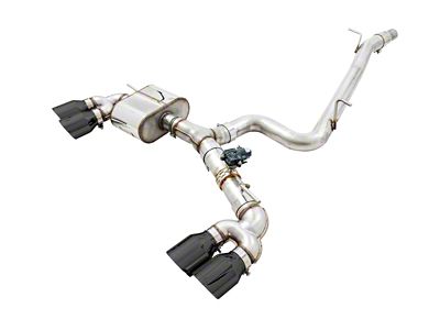 AWE MK7.5 Golf R SwitchPath Exhaust w/Diamond Black Tips - 3025-43070