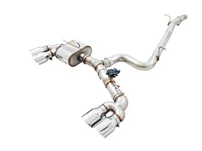 AWE Mk7 Golf R SwitchPath Exhaust w/Chrome Silver Tips - 3025-42064