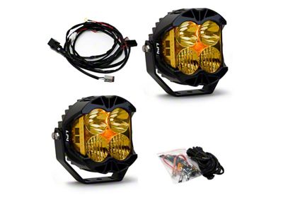 Baja Designs LP4 Pro LED Auxiliary Light Pods with Amber Backlight; Driving/Combo Beam; Amber (Universal; Some Adaptation May Be Required)