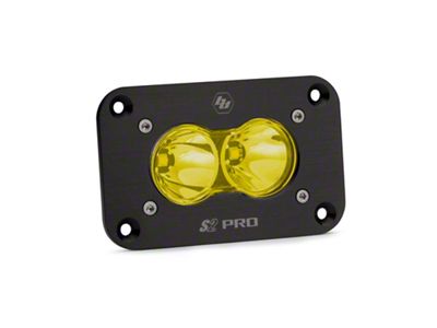 Baja Designs S2 Pro Amber Flush Mount LED Light; Spot Beam (Universal; Some Adaptation May Be Required)