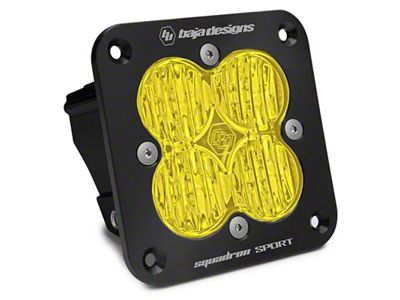 Baja Designs Squadron Sport Amber Flush Mount LED Light; Wide Cornering Beam (Universal; Some Adaptation May Be Required)
