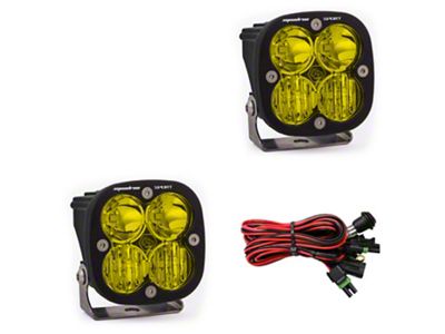 Baja Designs Squadron Sport Amber LED Lights; Driving/Combo Beam; Pair (Universal; Some Adaptation May Be Required)
