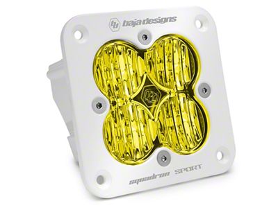 Baja Designs Squadron Sport Amber/White Flush Mount LED Light; Wide Cornering Beam (Universal; Some Adaptation May Be Required)