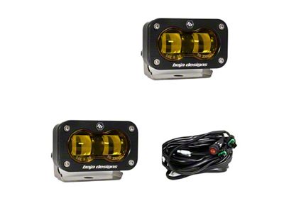Baja Designs Universal S2 SAE Spot LED Pair - Amber - 237811