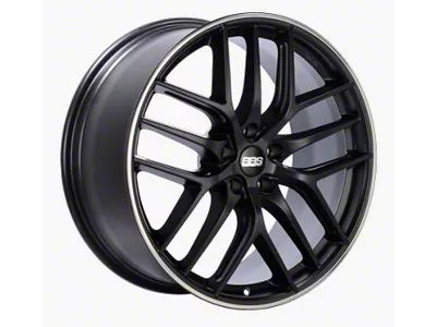 BBS CC-R Satin Black with Polished Rim Protector Wheel; 20x9.5; 35mm Offset