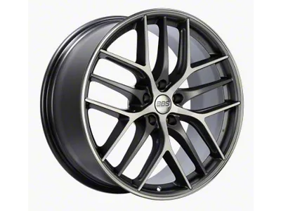 BBS CC-R Satin Graphite with Diamond Cut Face and Polished Rim Protector Wheel; 19x9; 42mm Offset