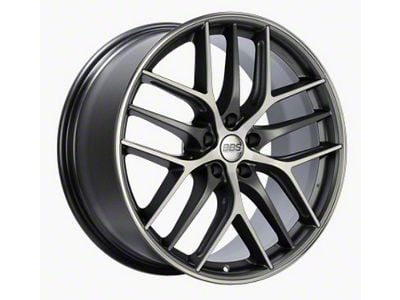 BBS CC-R Satin Graphite with Diamond Cut Face and Polished Rim Protector Wheel; 19x10; 38mm Offset