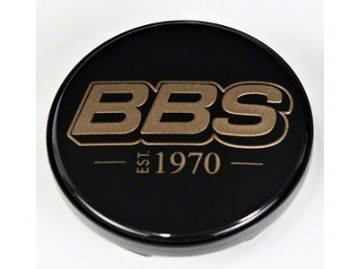 BBS Center Cap 70.6mm Black/Gold Est. 1970 Anniversary w/Logo - 10.02.5038