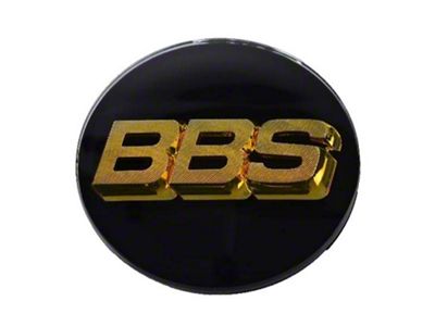 BBS Center Cap 80.6mm Black/Gold -D - 56.24.038