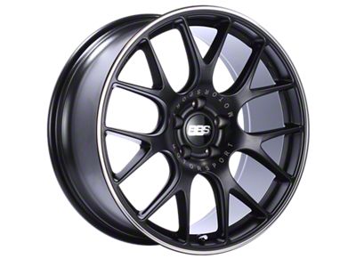 BBS CH-R Satin Black with Polished Rim Protector Wheel; 20x9; 25mm Offset