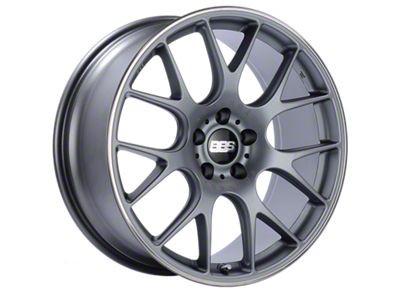 BBS CH-R Satin Titanium with Polished Rim Protector Wheel; 20x9; 25mm Offset