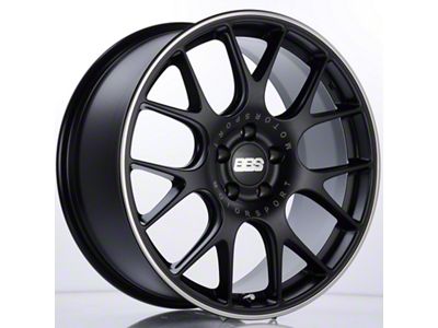 BBS CH-R Satin Black with Polished Rim Protector Wheel; 19x8.5; 32mm Offset