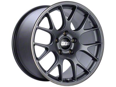BBS CH-R Satin Titanium with Polished Rim Protector Wheel; 19x11; 56mm Offset; 5x130mm Bolt Pattern; 71.60mm Hub Bore