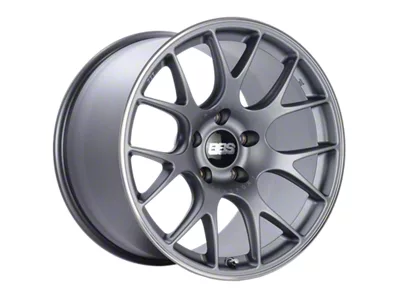BBS CH-R Satin Titanium with Polished Rim Protector Wheel; 19x12; 45mm Offset