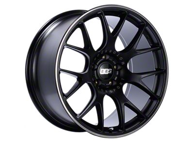 BBS CH-R Satin Black with Polished Rim Protector Wheel; 20x10.5; 35mm Offset