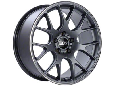 BBS CH-R Satin Titanium with Polished Rim Protector Wheel; 19x9.5; 35mm Offset