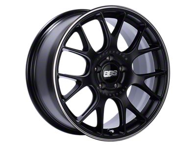 BBS CH-R Satin Black with Polished Rim Protector Wheel; 18x9; 44mm Offset