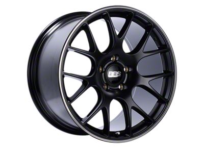 BBS CH-R Satin Black with Polished Rim Protector Wheel; 20x11.5; 47mm Offset