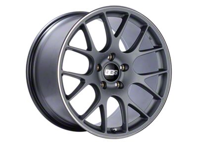 BBS CH-R Satin Titanium with Polished Rim Protector Wheel; 20x11.5; 47mm Offset; 5x130mm Bolt Pattern; 71.60mm Hub Bore