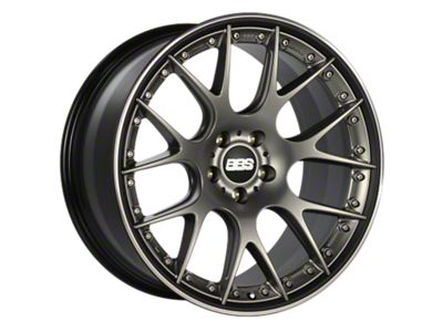 BBS CH-RII Satin Platinum with Black Lip and Polished Rim Protector Wheel; 22x10; 38mm Offset