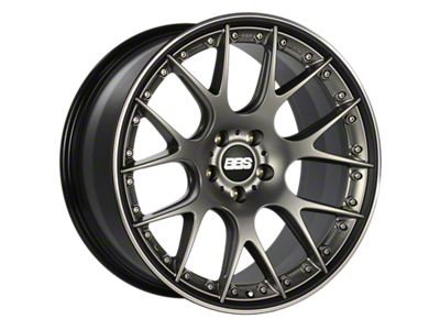 BBS CH-RII Satin Platinum with Black Lip and Polished Rim Protector Wheel; 21x10.5; 35mm Offset; 5x120mm Bolt Pattern; 82mm Hub Bore