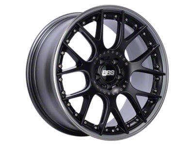 BBS CH-RII Satin Black with Platinum Rim Protector Wheel; 21x10; 38mm Offset