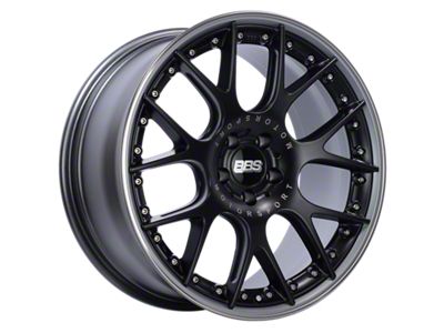 BBS CH-RII Satin Black with Platinum Rim Protector Wheel; 20x9.5; 25mm Offset