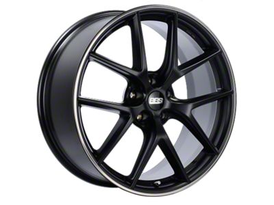 BBS CI-R Satin Black with Polished Rim Protector Wheel; 19x9.5; 40mm Offset