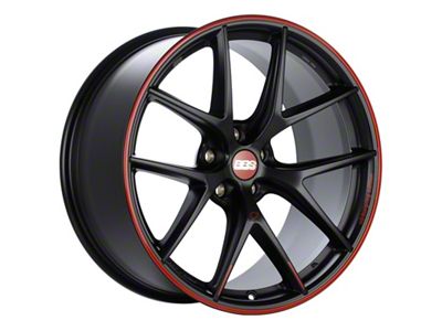 BBS CI-R Satin Black with Red Lip Wheel; 19x9.5; 40mm Offset