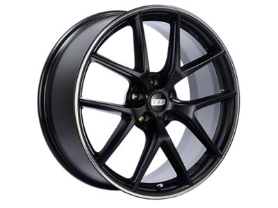 BBS CI-R Satin Black with Polished Rim Protector Wheel; 20x8.5; 32mm Offset