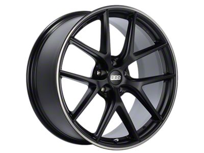 BBS CI-R Satin Black with Polished Rim Protector Wheel; 20x9; 25mm Offset