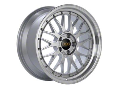 BBS LM Diamond Silver with a Diamond Cut Machined Lip Wheel; 18x9; 42mm Offset