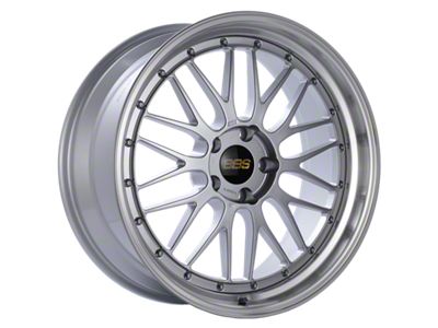 BBS LM Diamond Silver with a Diamond Cut Machined Lip Wheel; 19x9.5; 35mm Offset