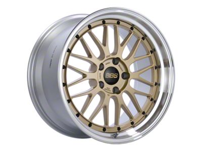 BBS LM Gold with a Diamond Cut Machined Lip Wheel; 19x9; 38mm Offset