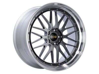 BBS LM Diamond Black with a Diamond Cut Machined Lip Wheel; 21x10; 38mm Offset