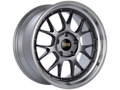 BBS LM-R Diamond Black with a Diamond Cut Machined Lip Wheel; 19x8.5; 43mm Offset