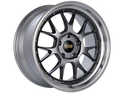 BBS LM-R Diamond Black with a Diamond Cut Machined Lip Wheel; 19x9.5; 38mm Offset
