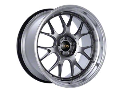 BBS LM-R Diamond Black with a Diamond Cut Machined Lip Wheel; 20x11; 20mm Offset