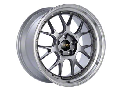 BBS LM-R Diamond Black with a Diamond Cut Machined Lip Wheel; 19x9.5; 25mm Offset